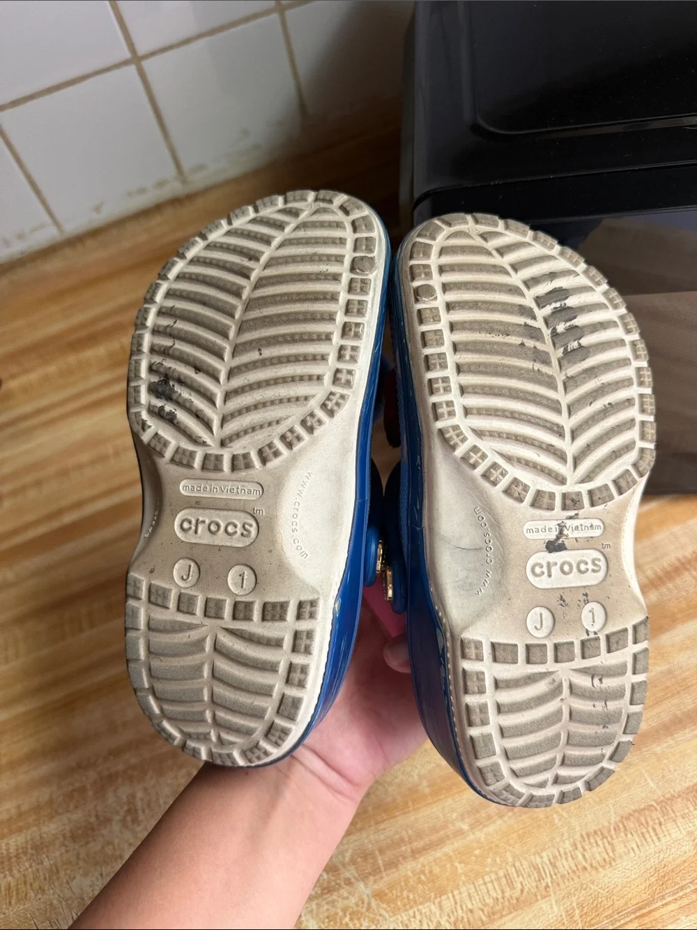 CROCS Kids Light Blue Classic Clogs with Fun Charms